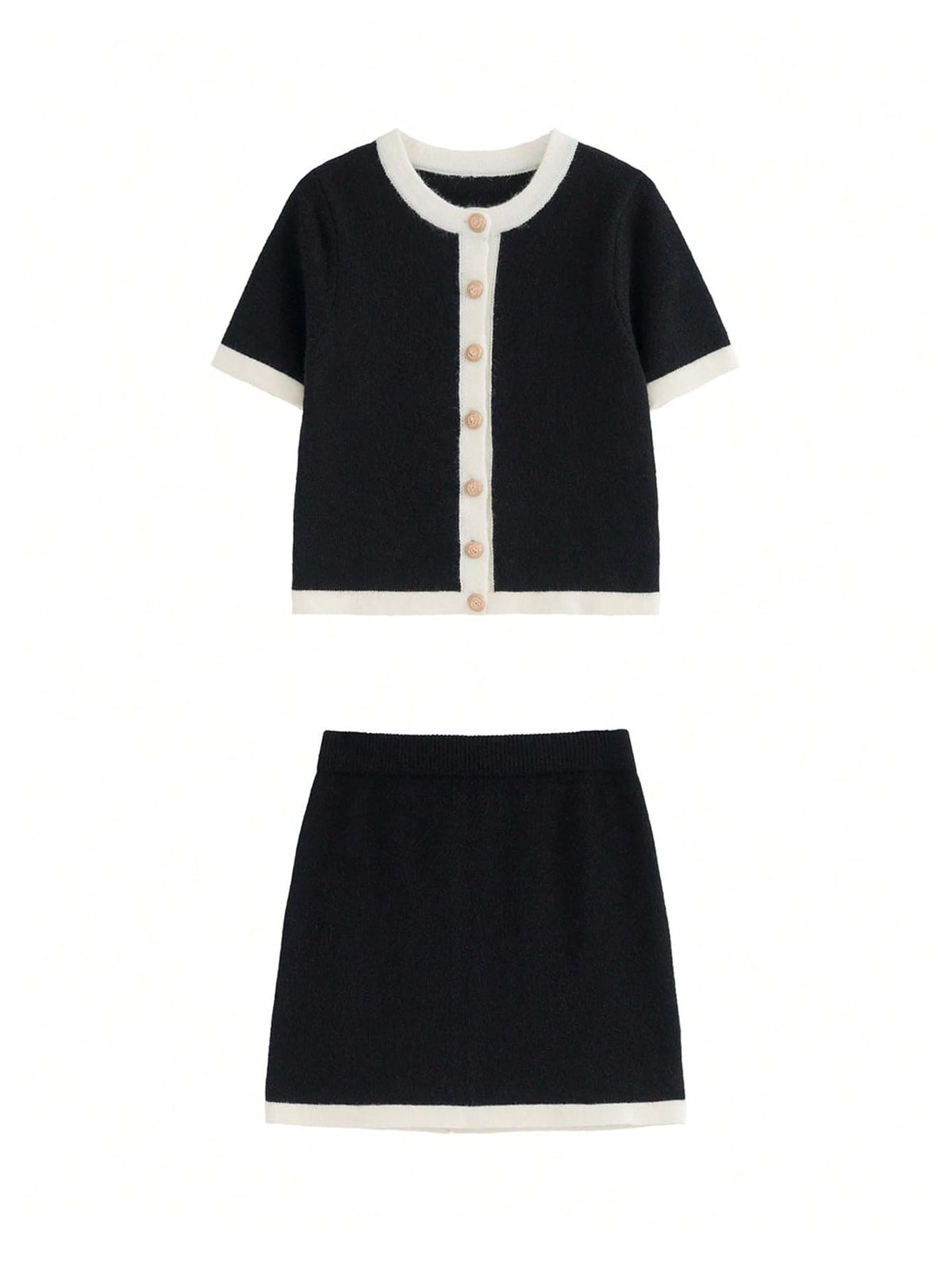 MakeMeChic Women's 2 Piece Sweater Skirt Set Old Money Outfits