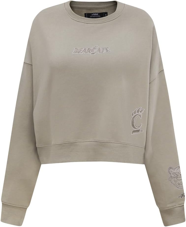 Pro Standard Womens College Wingspan Brushed Back French Terry Crewneck Sweatshirt