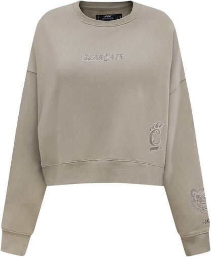 Pro Standard Womens College Wingspan Brushed Back French Terry Crewneck Sweatshirt