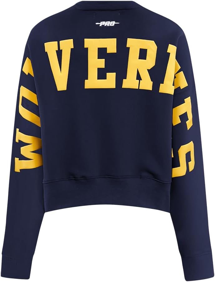 Pro Standard Womens College Wingspan Brushed Back French Terry Crewneck Sweatshirt