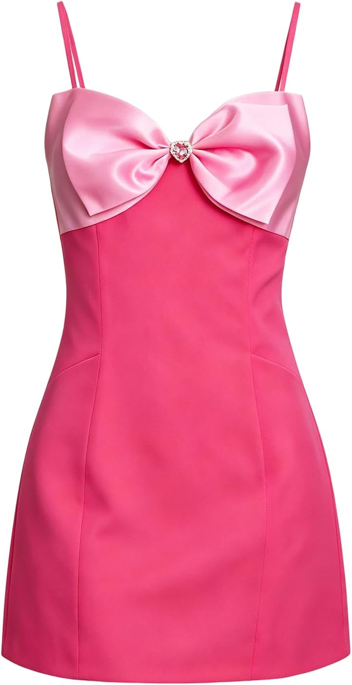Elle Woods Pink Spaghetti Strap Mini Dress
