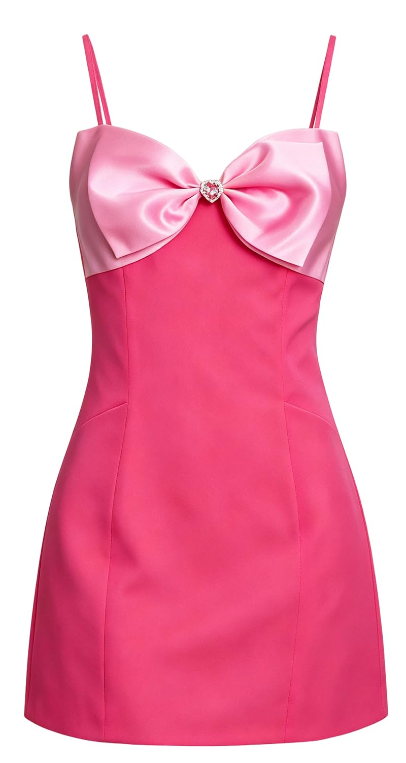 Elle Woods Pink Spaghetti Strap Mini Dress
