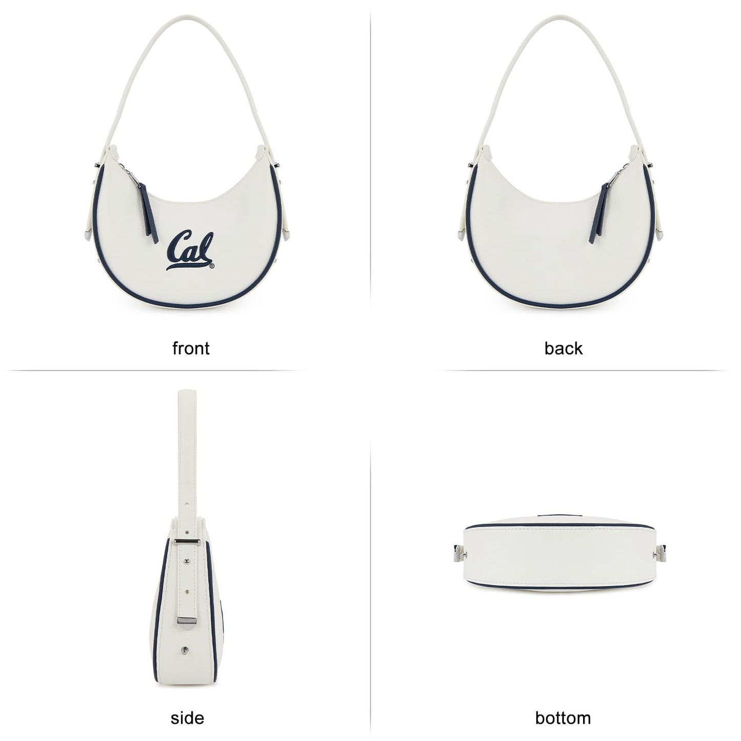 NCAA Crescent Shoulder Bag for Women, Half Moon Clutch Purses for Birthday/Graduation Gifts