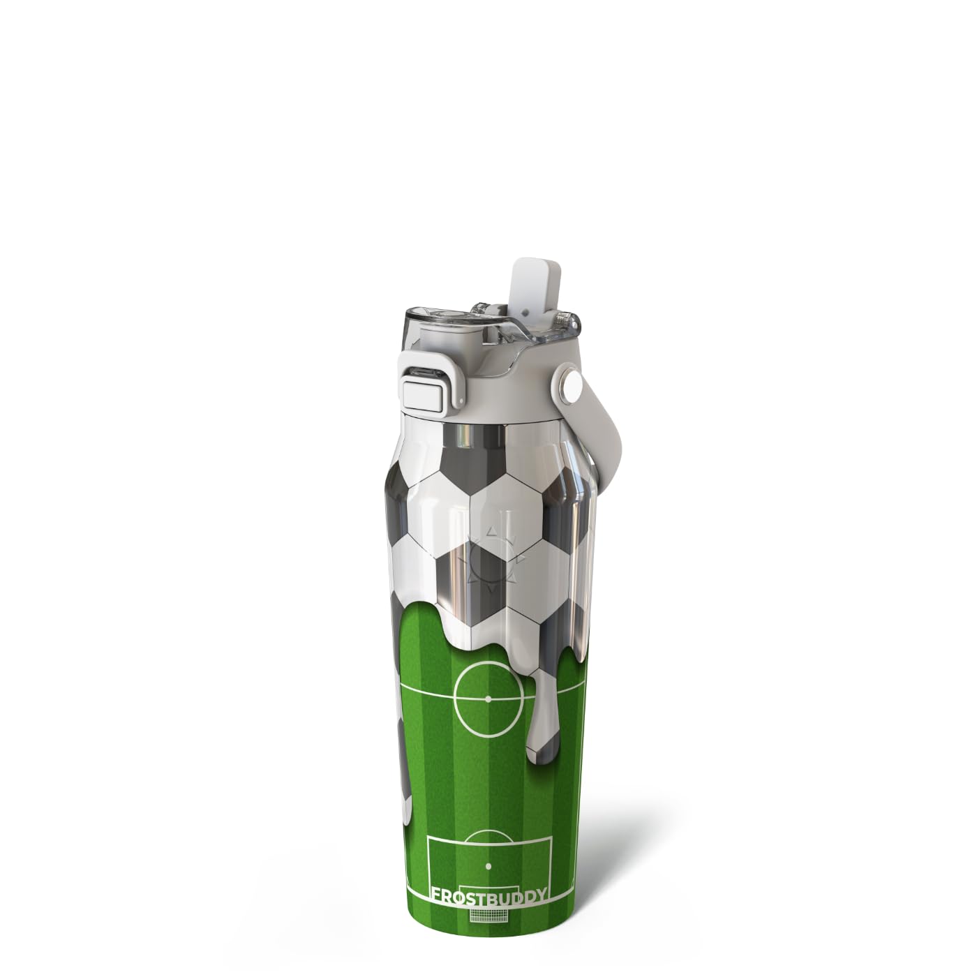 Frost Buddy 24oz Insulated Water Bottle - Straw & Chug Lid - Leak-Proof | Sip-or-chug dual lid | Ice-cold for 24+ hours | Cup-holder friendly