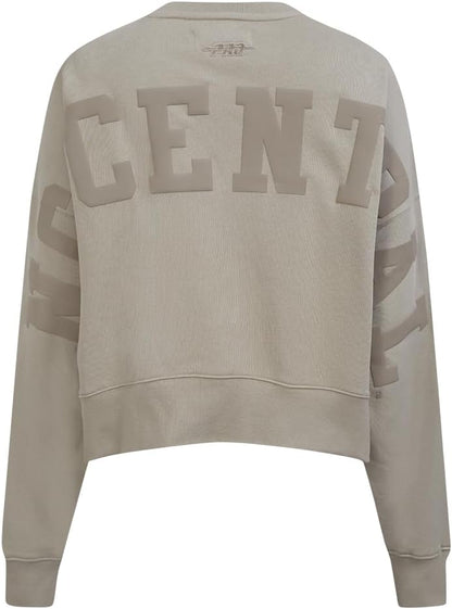 Pro Standard Womens College Wingspan Brushed Back French Terry Crewneck Sweatshirt