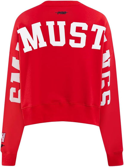 Pro Standard Womens College Wingspan Brushed Back French Terry Crewneck Sweatshirt