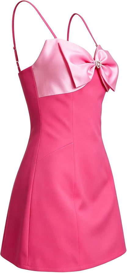 Elle Woods Pink Spaghetti Strap Mini Dress