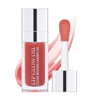 Sokgo Hydrating Lip Glow Oil, Plumping Lip Gloss, Moisturizing Lip Oil Gloss, Transparent Moisturizing Lip Balm, Natural Lip Plumper (Cherry)