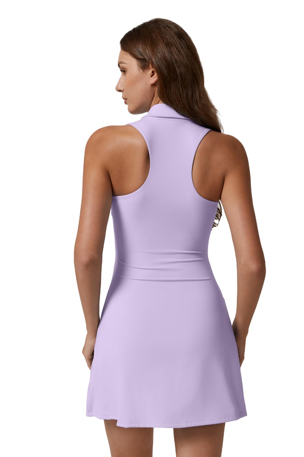 QINSEN Womens Zip Front Tennis Dress