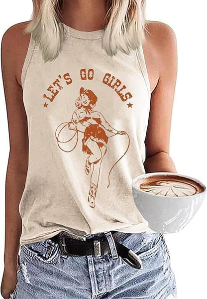 MHTOR Baseball O-Neck Tank Women Print Baseball Tanks Cute Workout Graphic Casual Summer Sleeveless Vest Top