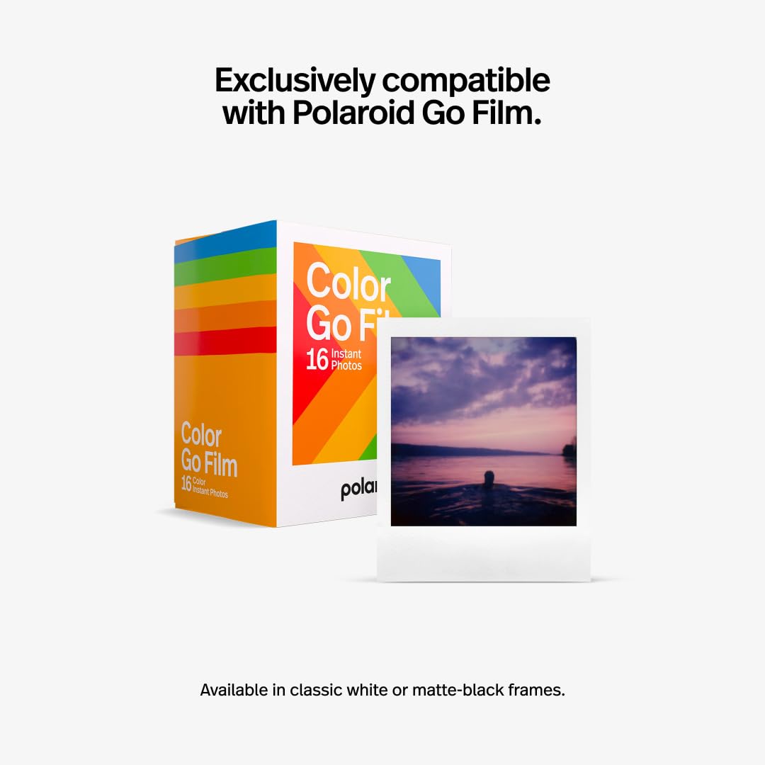 Polaroid Go Generation 2 - Mini Instant Film Camera - Purple (9183) - Only Compatible with Go Film | Compatible with Polaroid Go Film, USB-C Rechargeable, Self-Timer and Double Exposure, Built-in Flash