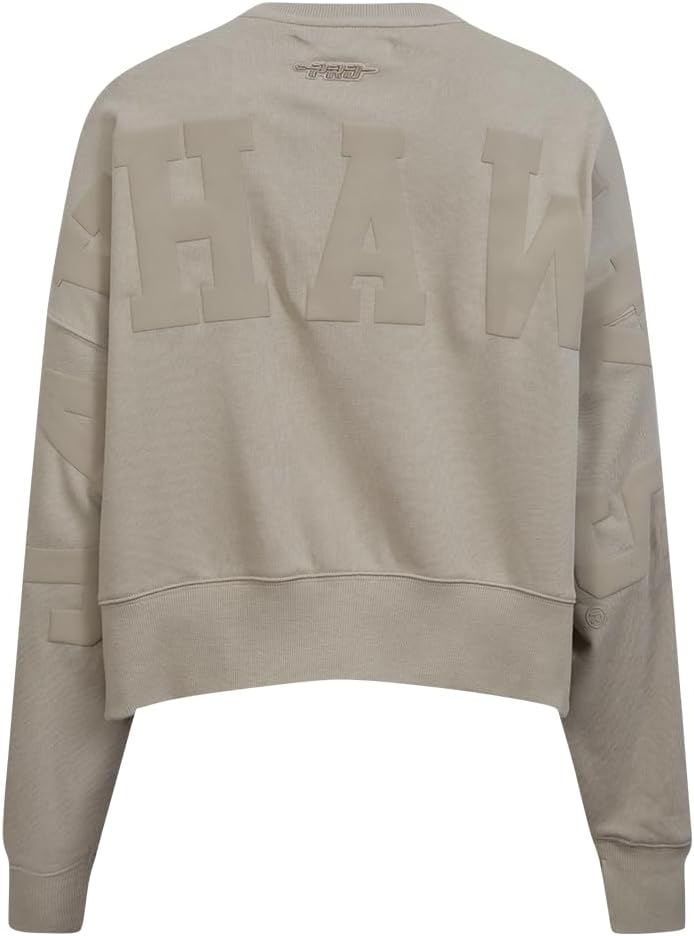 Pro Standard Womens College Wingspan Brushed Back French Terry Crewneck Sweatshirt