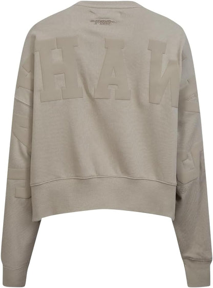 Pro Standard Womens College Wingspan Brushed Back French Terry Crewneck Sweatshirt