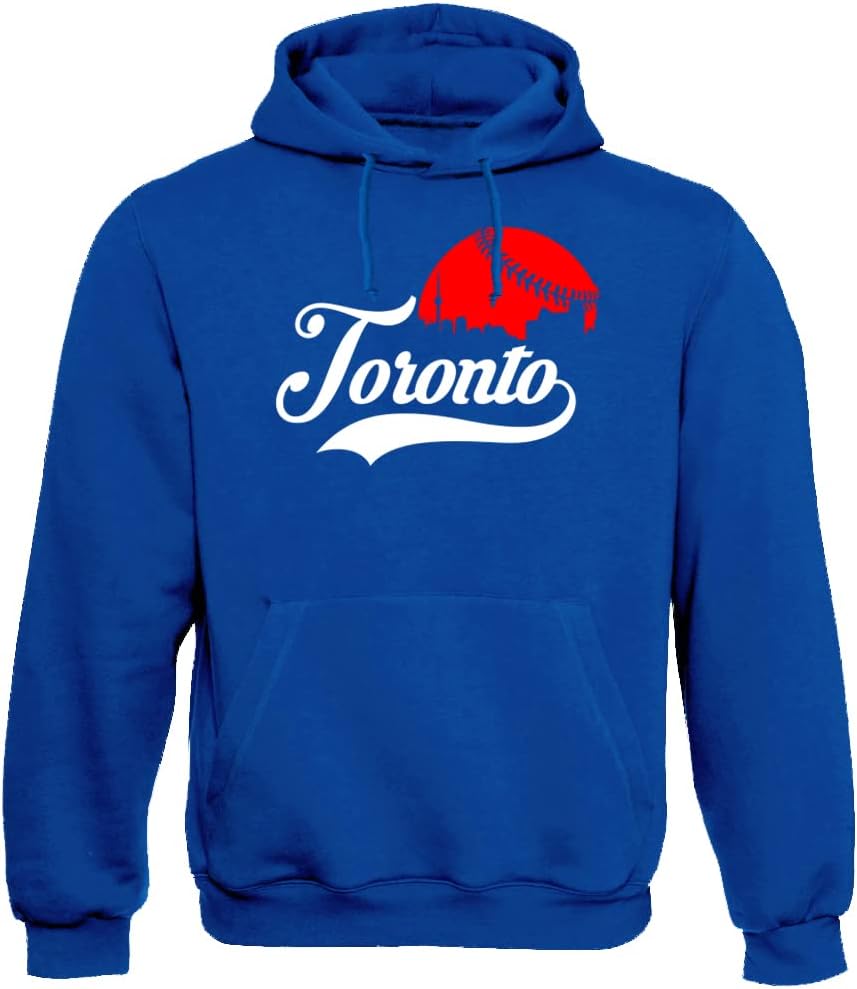 Xtreme Apparrel Cityscape Skyline Men's Hoodie Sweatshirt for Baseball Fans