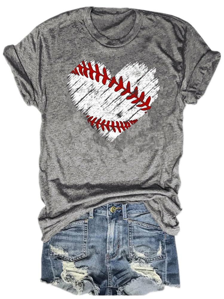 Baseball Shirts Women Tis The Season Baseball Mom T-Shirts Letter Print Graphic Tee Tops