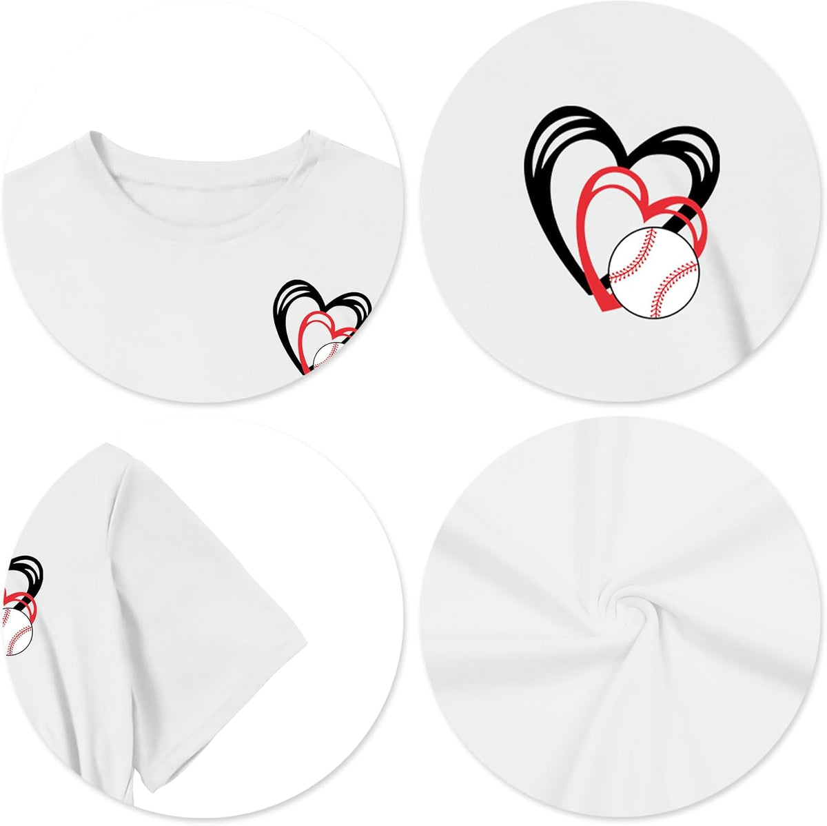 Baseball Mom Shirt for Women: Funny Baseball Tee Shirt Baseball Mama Short Sleeve Casual Tee Tops