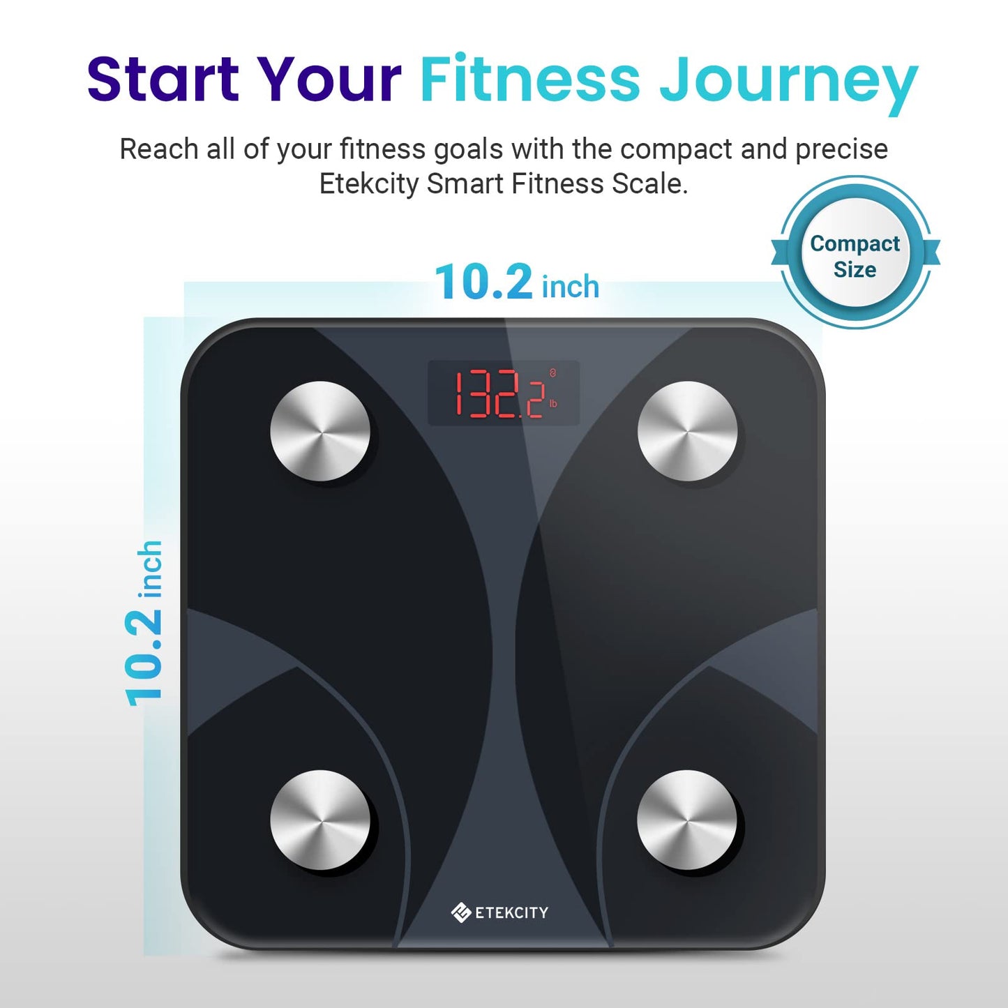 Etekcity Upgraded Smart Scale for Body Weight, FSA&HSA Eligible, Bathroom Digital Scale with BMI, Body Fat, Muscle Mass, 13 Metrics with a Large Display, Support Offline Mode and Apps Connection