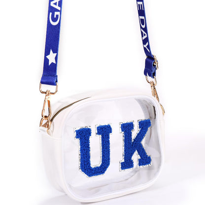 Game Day Clear Bag for Women Football Stadium Approved Clear Crossbody Purse Game Day Accessories Outfits
