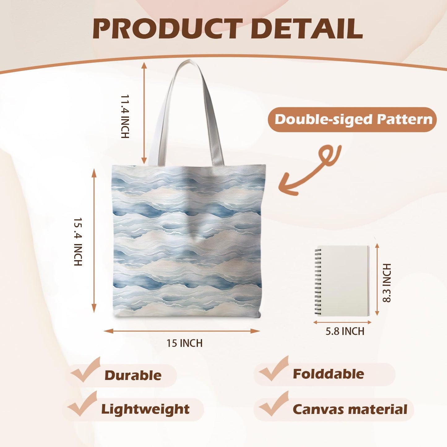 Canvas Summer Beach Tote