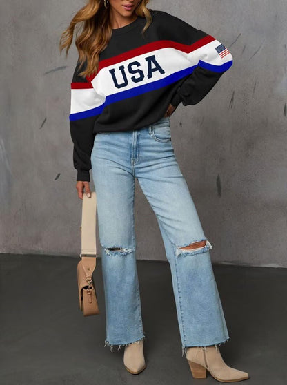 LEEDYA Women USA Sweatshirt