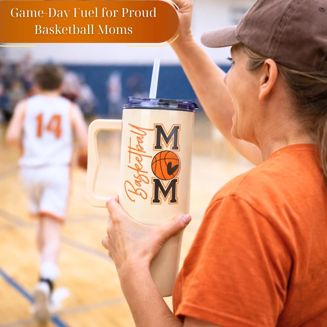Baseball Mom Gifts - Perfect for Moms from Kids, Friends - Birthday & Christmas - 40oz Tumbler with Handle