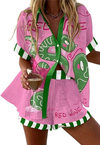 Women's Graffiti Graphic 2 Piece Outfits