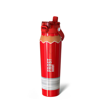 Frost Buddy 24oz Insulated Water Bottle - Straw & Chug Lid - Leak-Proof | Sip-or-chug dual lid | Ice-cold for 24+ hours | Cup-holder friendly