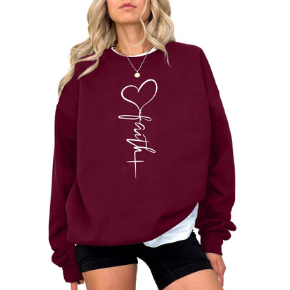 KIEKIECOO Faith Christian Sweatshirts