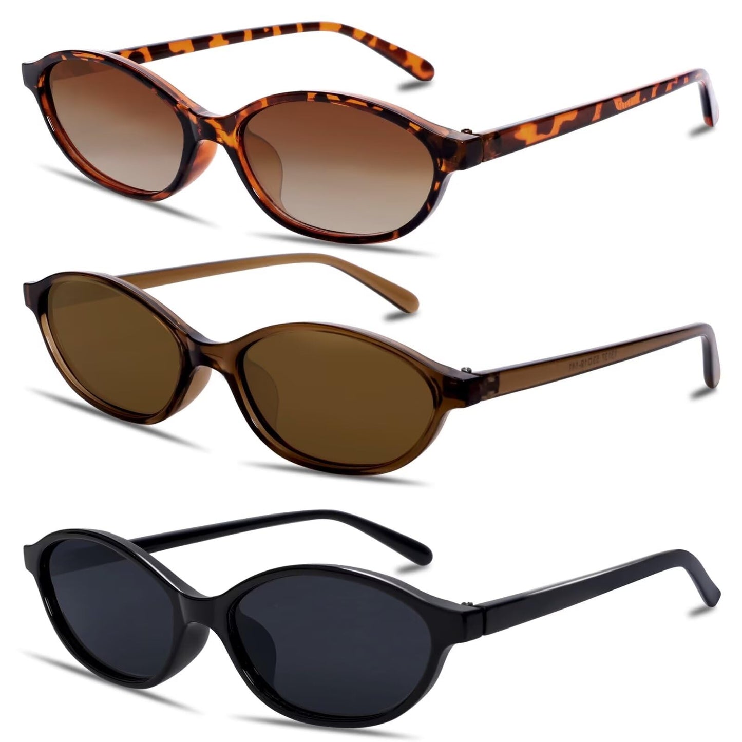 GUVIVI Retro Oval Sunglasses for Women
