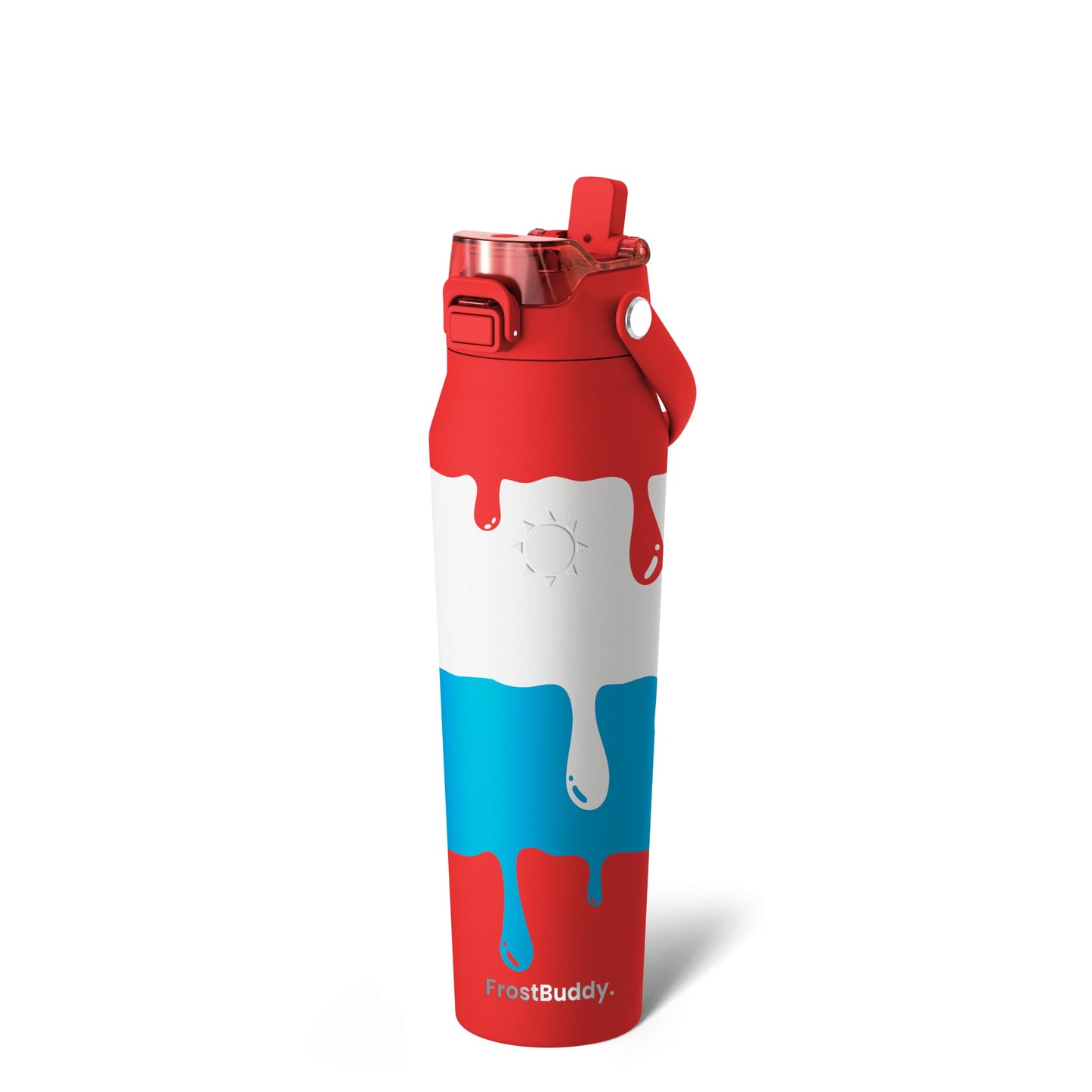 Frost Buddy 24oz Insulated Water Bottle - Straw & Chug Lid - Leak-Proof | Sip-or-chug dual lid | Ice-cold for 24+ hours | Cup-holder friendly