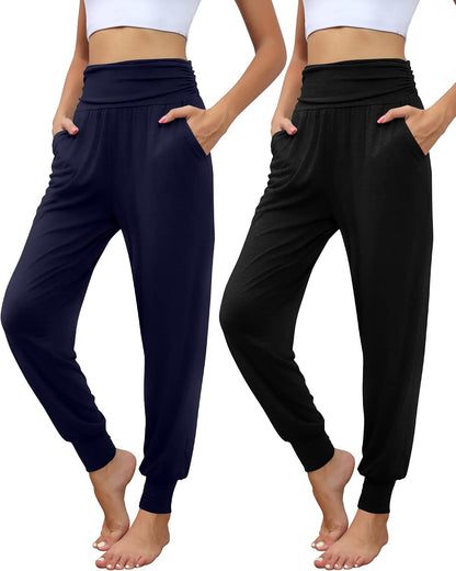 Locoowai 2 Pack Women's Yoga Sweatpants with Pockets
