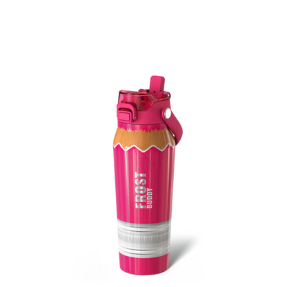 Frost Buddy 24oz Insulated Water Bottle - Straw & Chug Lid - Leak-Proof | Sip-or-chug dual lid | Ice-cold for 24+ hours | Cup-holder friendly