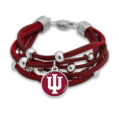 FTH Leather Cord Bracelet Silver Beads 7.5 Inch Officially Licensed