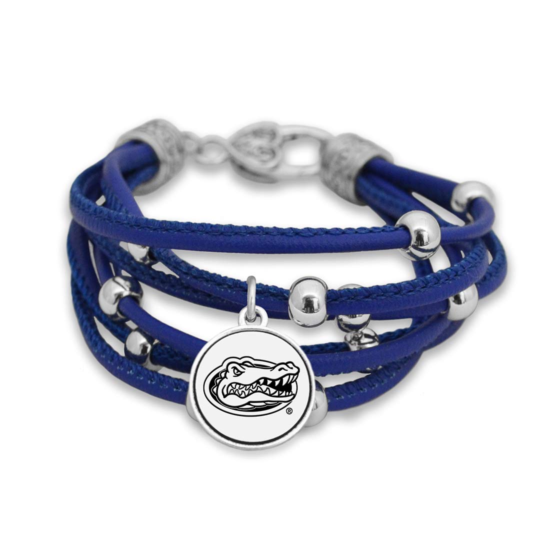 FTH Leather Cord Bracelet Silver Beads 7.5 Inch Officially Licensed