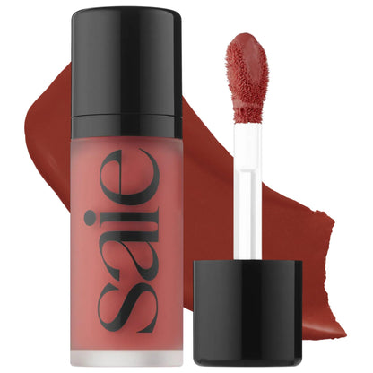 Saie Dew Liquid Blush for Cheeks - Hydrating Cream Blush Stick with a Blendable + Buildable Formula - Skincare Infused Dewy Cheek Tint for a Natural Flush - Glowy Makeup Essential - Baby (.40 oz)