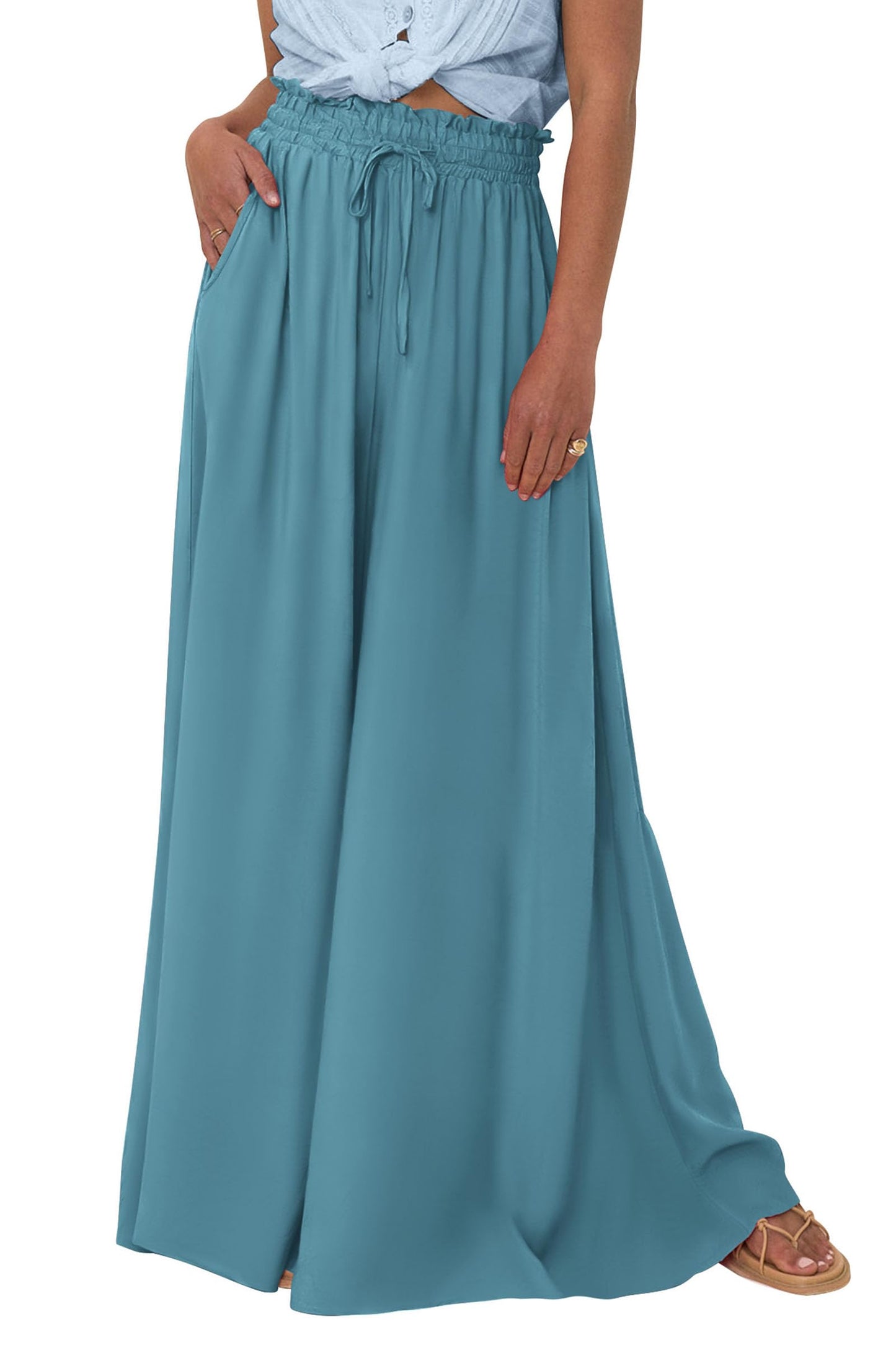 PRETTYGARDEN Summer Wide Leg Palazzo Pants