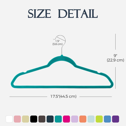 HOUSE DAY Black Velvet Hangers 60 Pack, Non Slip Clothes Felt Hanger Heavy Duty for Coat, Premium Slim Space Saving Suit Hangers for Closet Organizer, 360° Rotating Silver Hook