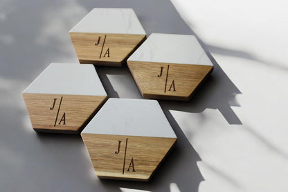 Personalized Marble and Acacia Wood Cutting Board Charcuterie Board for Christmas Anniversary Wedding Bridal Shower Engagement Housewarming Gift