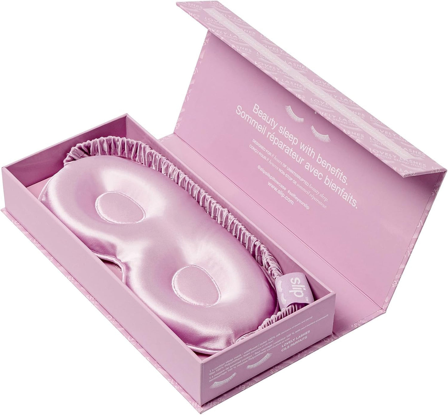 slip Pure Silk Contour Sleep Mask: Protect Your Delicate Lashes with Our Innovative, Lash-Friendly Design. Experience Uninterrupted Beauty Sleep with Slipsilk™ Comfort, 1 Contour Mask, Scarlet