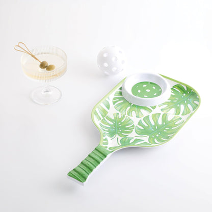 UPware Lovely Lemon Melamine Chip and Dip Snack Tray