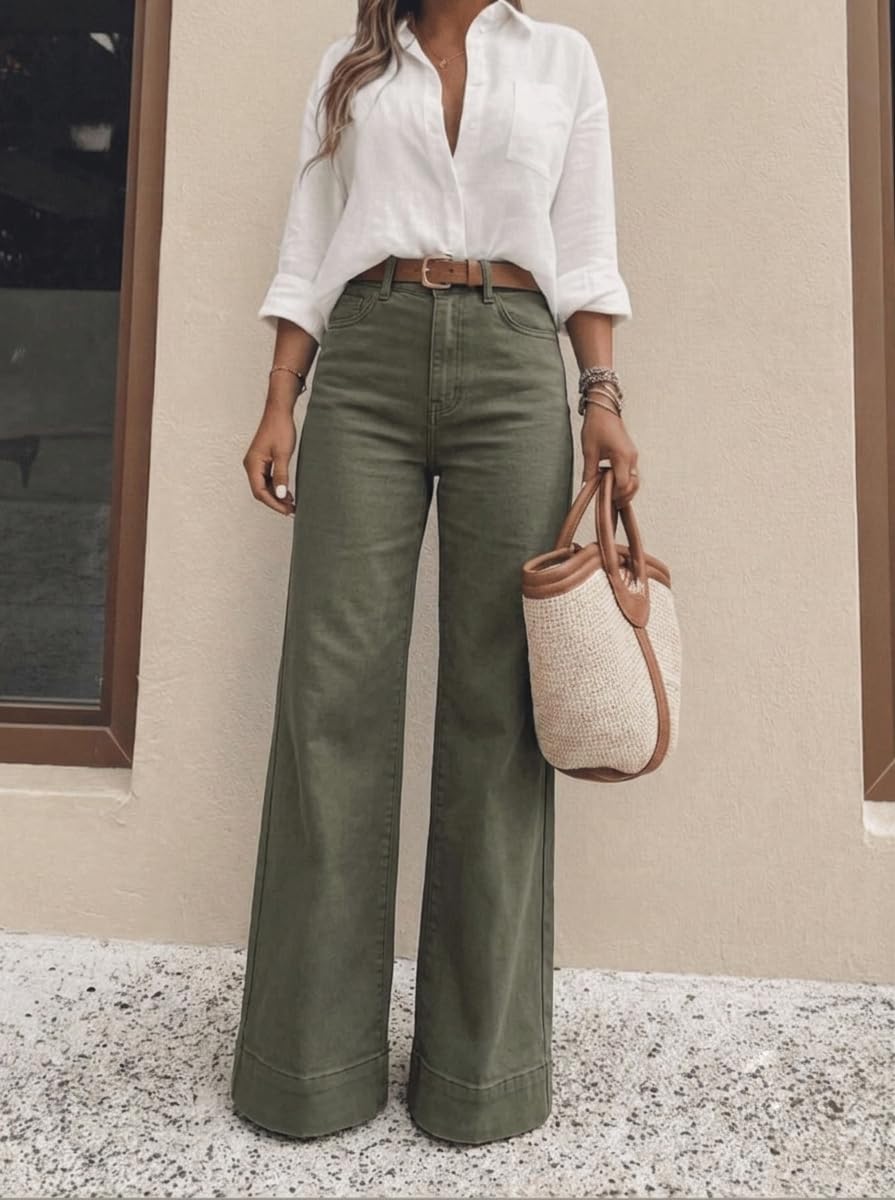 Women's High Waisted Wide Leg Jeans
