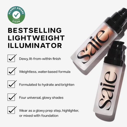 Saie Dew Liquid Blush for Cheeks - Hydrating Cream Blush Stick with a Blendable + Buildable Formula - Skincare Infused Dewy Cheek Tint for a Natural Flush - Glowy Makeup Essential - Baby (.40 oz)