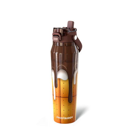 Frost Buddy 24oz Insulated Water Bottle - Straw & Chug Lid - Leak-Proof | Sip-or-chug dual lid | Ice-cold for 24+ hours | Cup-holder friendly