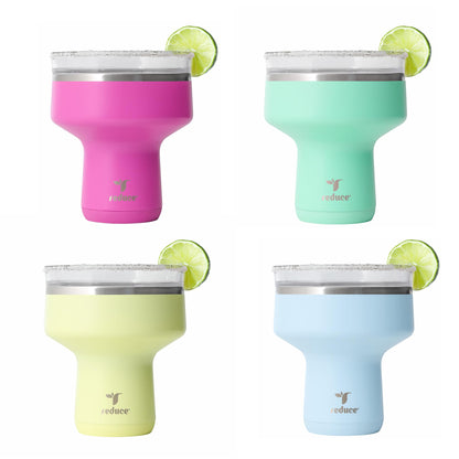 REDUCE Saltini 16oz Margarita Tumbler - Insulated Cocktail Glass - 4 Pack