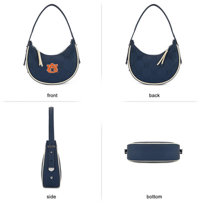 NCAA Crescent Shoulder Bag for Women, Half Moon Clutch Purses for Birthday/Graduation Gifts