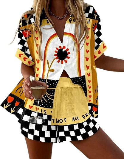 Women's Graffiti Graphic 2 Piece Outfits