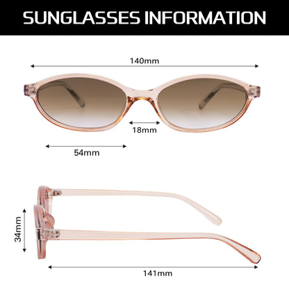GUVIVI Retro Oval Sunglasses for Women