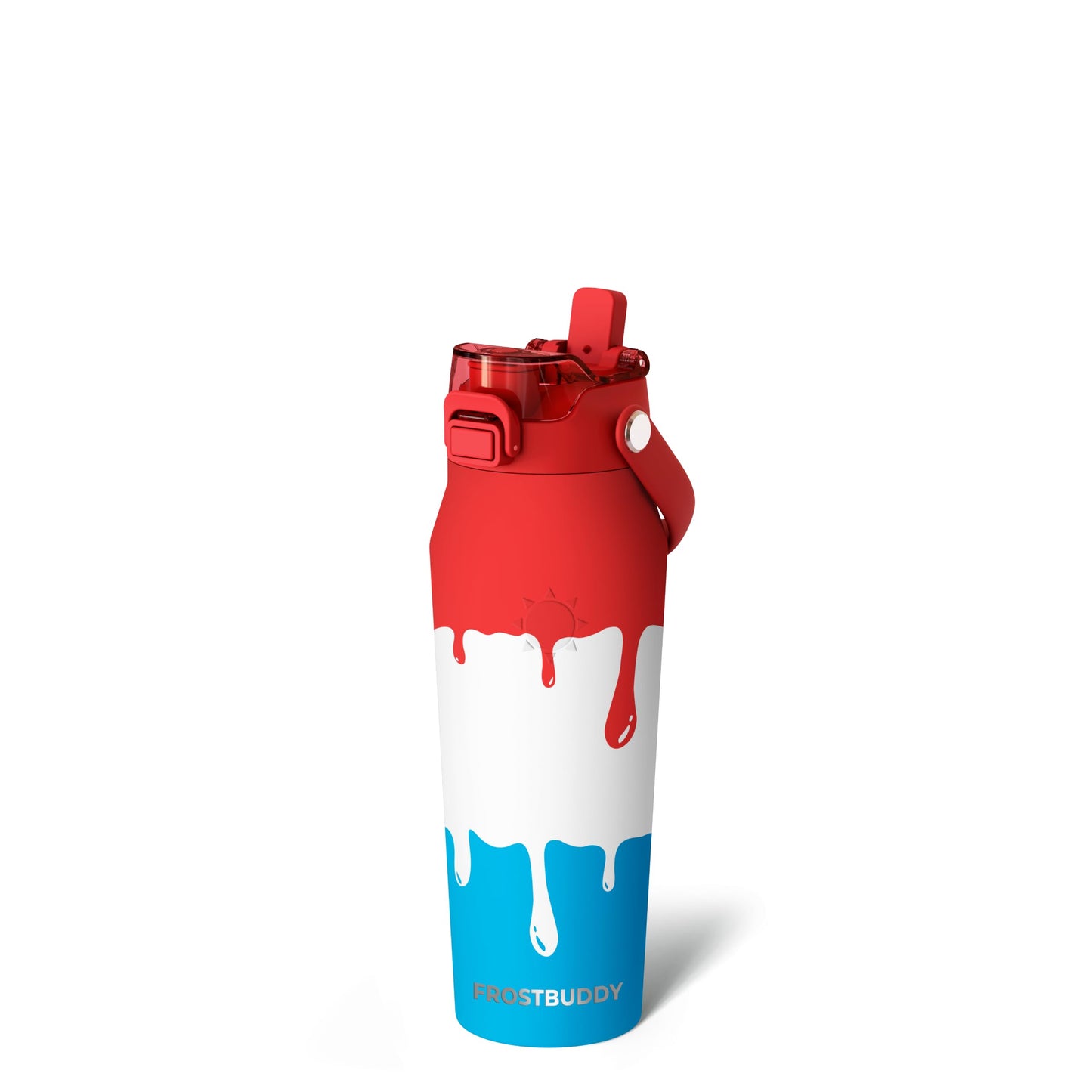 Frost Buddy 24oz Insulated Water Bottle - Straw & Chug Lid - Leak-Proof | Sip-or-chug dual lid | Ice-cold for 24+ hours | Cup-holder friendly
