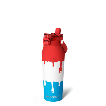 Frost Buddy 24oz Insulated Water Bottle - Straw & Chug Lid - Leak-Proof | Sip-or-chug dual lid | Ice-cold for 24+ hours | Cup-holder friendly