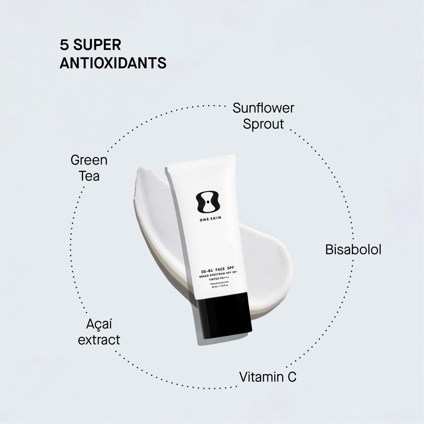 OneSkin FACE SPF OS-01 Peptide Broad Spectrum SPF 30+ Mineral Sunscreen- Scientifically Proven to Protect Skin from UV Aging, Includes Potent Antioxidants